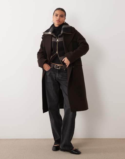 Barbour Vivian wool trench coat in brown, 3 of 4