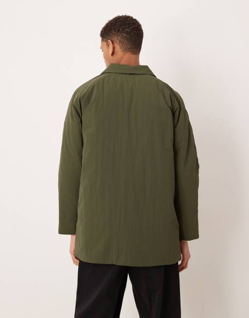 Barbour wadded lorden showerproof mac in olive, 3 of 5