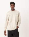[Barbour] Barbour Walton oversized long sleeve t-shirt in mist-White Chest 38 Mist