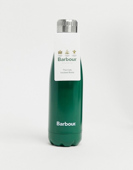 Barbour water bottle in green