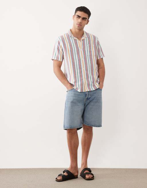 Barbour Waterbay short sleeve summer stripe shirt in multi, 2 of 5