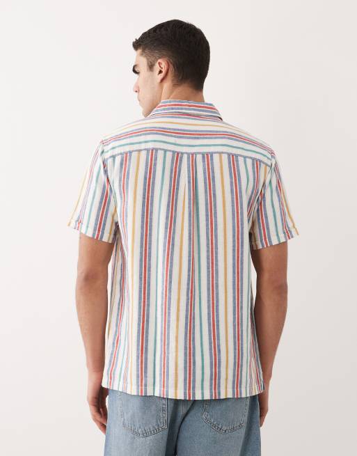 Barbour Waterbay short sleeve summer stripe shirt in multi, 5 of 5