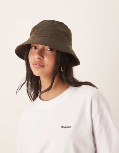Barbour wax bucket hat in olive - view 1