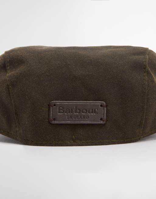 Barbour wax dog flat cap in green, 5 of 6