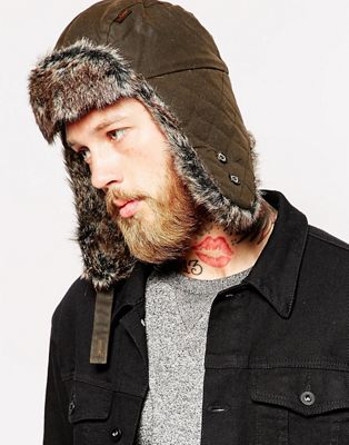 barbour wax trapper hat