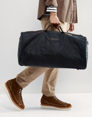 barbour waxed cotton holdall 