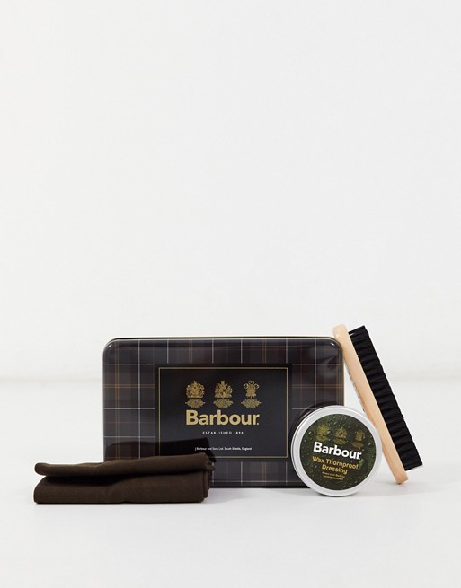 Barbour wax jacket care kit in multi