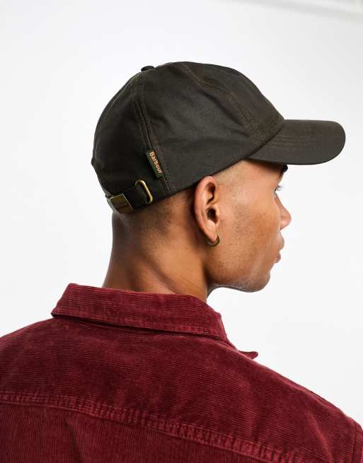 Barbour wax sports cap in olive