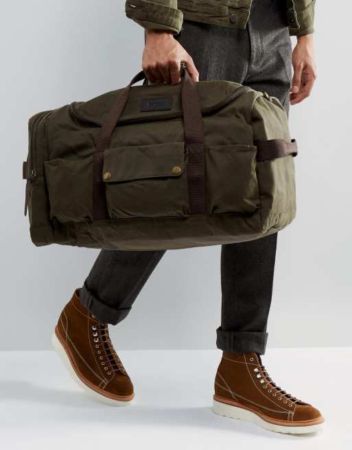 Barbour waxed hot sale cotton holdall