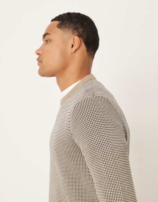 Barbour Wells crew neck sweater in washed stone - STONE, 4 of 5