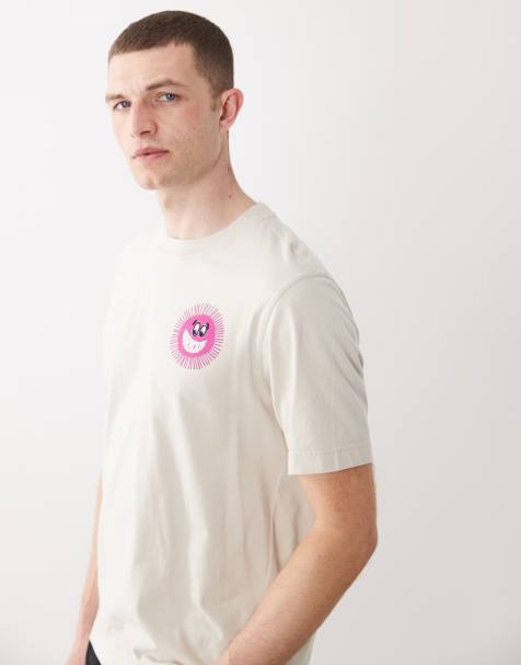 Barbour Westbury relaxed graphic logo t-shirt in beige - view 1