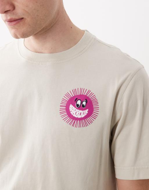 Barbour Westbury relaxed graphic logo t-shirt in beige, 3 of 5