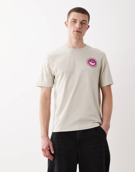 Barbour Westbury relaxed graphic logo t-shirt in beige, 4 of 5