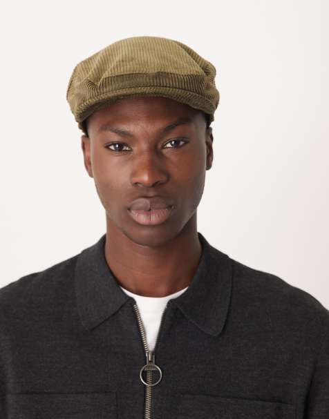 Barbour Westdale cord flat cap in olive green - MGREEN - view 1