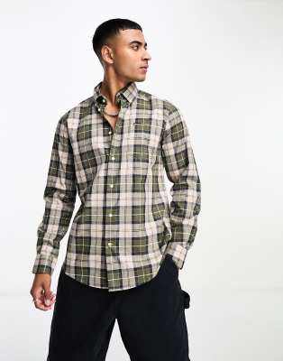 Barbour Wetheram tailored shirt in green check - ASOS Price Checker