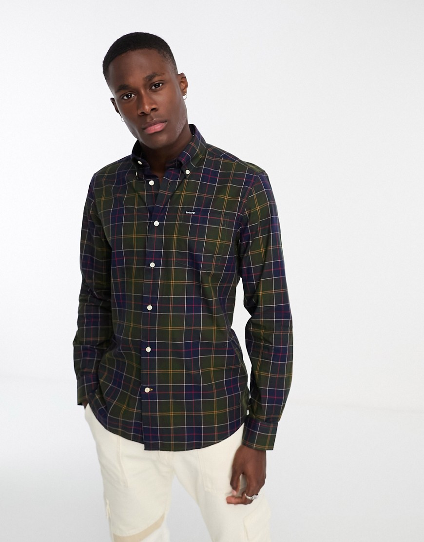 Barbour Wetheram tailored shirt in green check