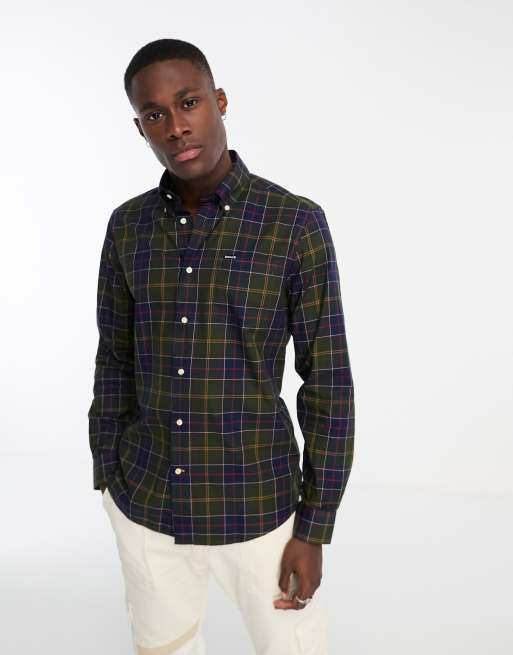 Green store barbour shirt