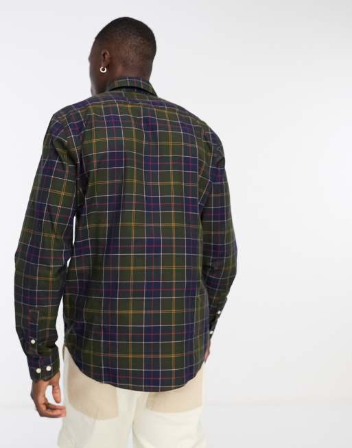 Barbour brownsea brushed discount twill shirt green