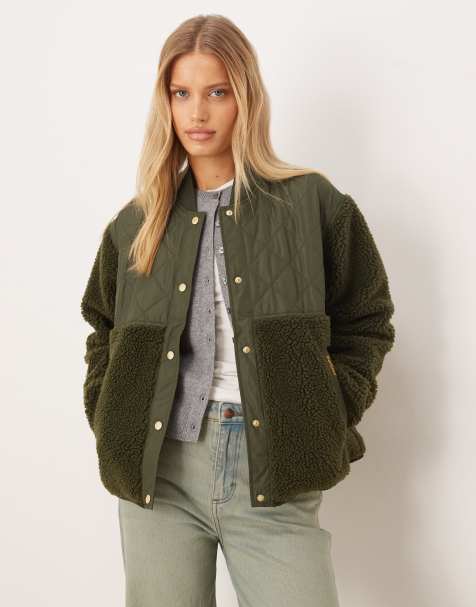 Barbour wetherby fleece in olive - view 1