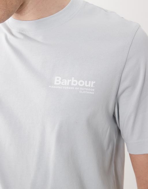 Barbour Wildfell relaxed graphic t-shirt with back print in light blue, 3 of 5
