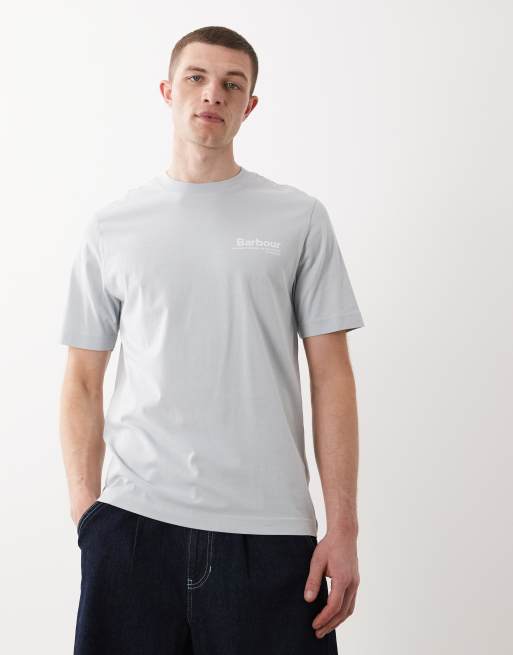 Barbour Wildfell relaxed graphic t-shirt with back print in light blue, 5 of 5