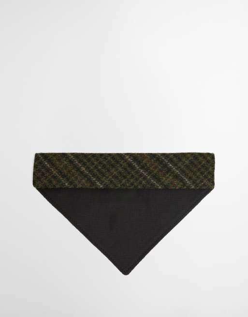 Barbour Wilkin dog tweed check bandana in grey, 3 of 6
