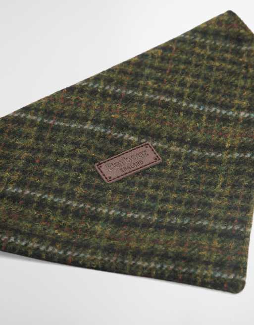 Barbour Wilkin dog tweed check bandana in grey, 4 of 6