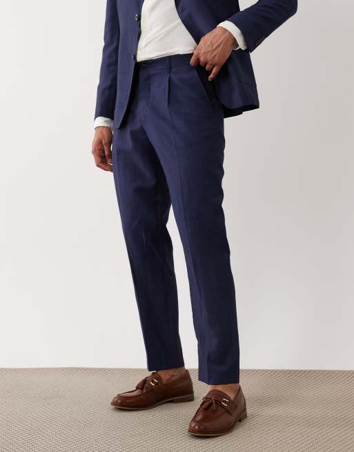 Barbour Willowtree co-ord linen blend trouser in navy, 2 of 5