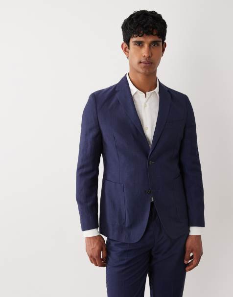 Barbour Willowtree linen blend blazer in navy (part of a set) - view 1