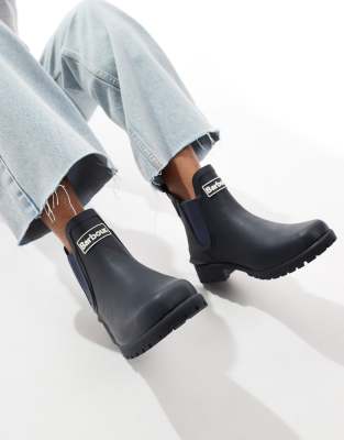 Barbour Wilton chelsea gumboots in navy