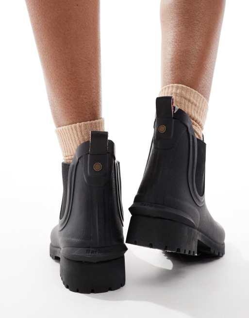 Barbour wilton wellies deals black