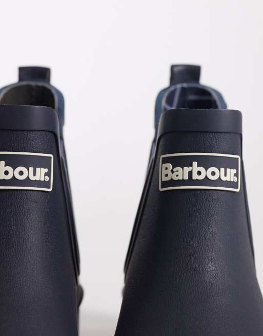 Barbour Wilton - Chelsea wellington laarzen in marineblauw, 3 van 4