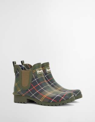  Wilton tartan chelsea short wellington boots 