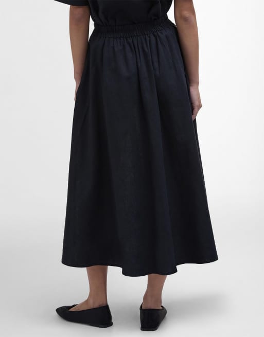 Barbour with Lucy Williams elsie midi skirt in black | ASOS