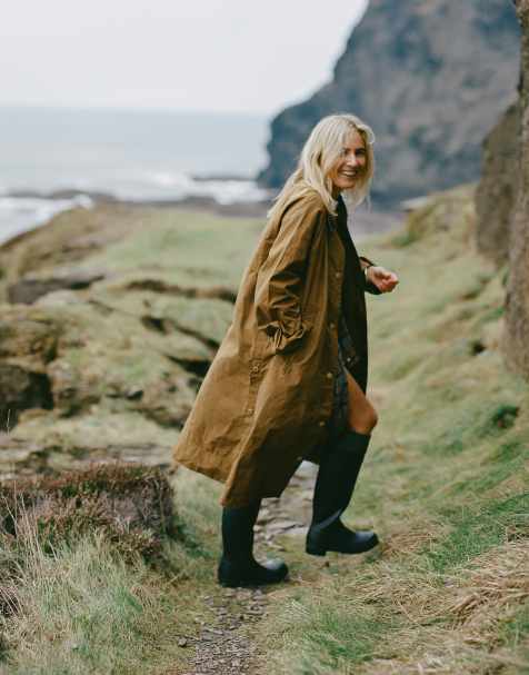 Barbour with Lucy Williams ettie showerproof jacket in ancient tartan - view 1
