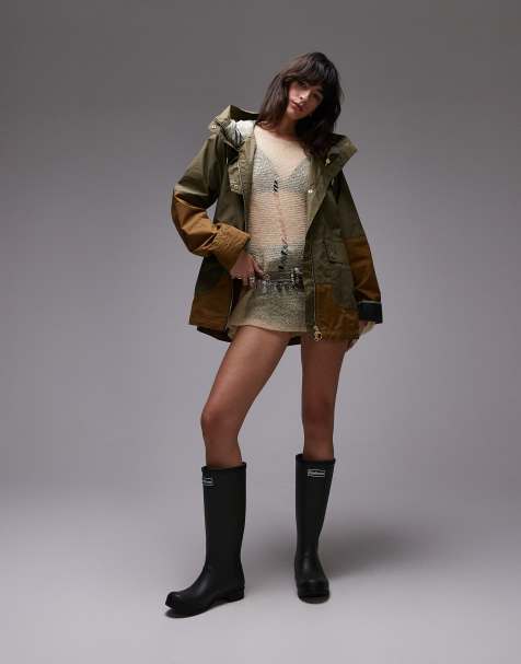 Barbour with Lucy Williams hayley showerproof jacket in khaki - view 1