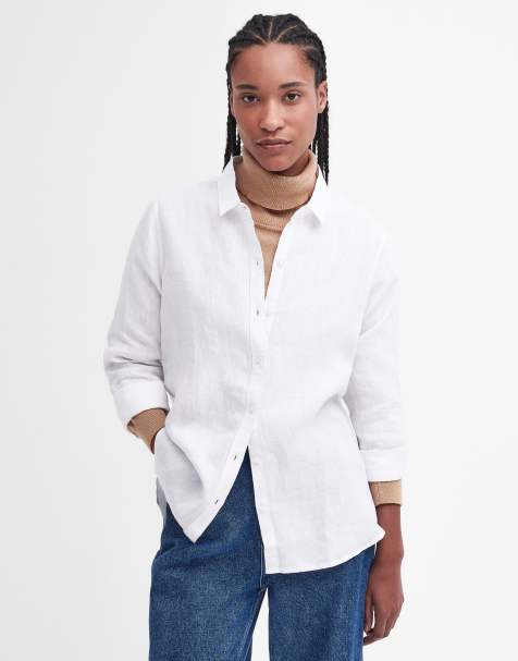 Barbour with Lucy Williams marine shirt in white - view 1