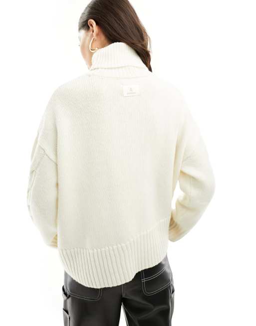 Barbour - Woodlane - Pull épais en maille torsadée - Blanc cassé, 4 de 4