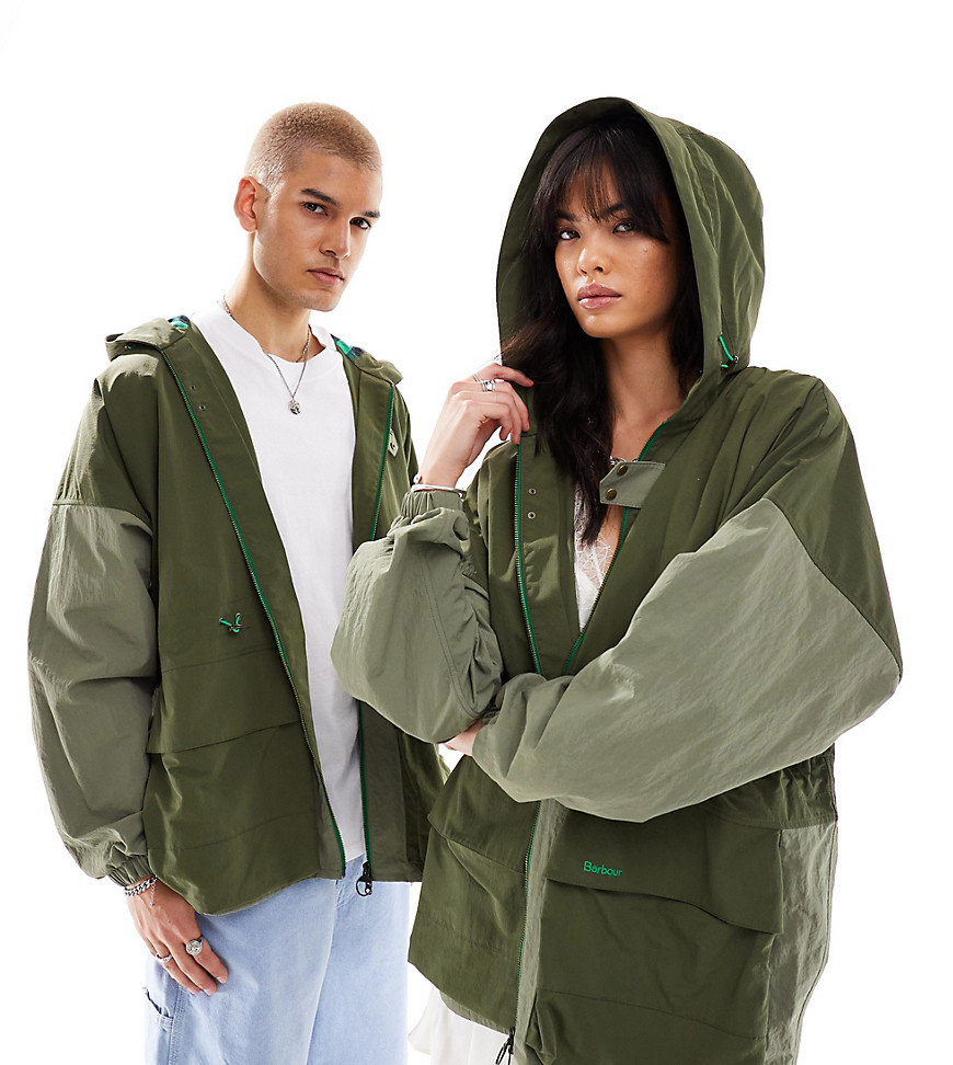 Barbour x ASOS Acoustic unisex showerproof jacket in green