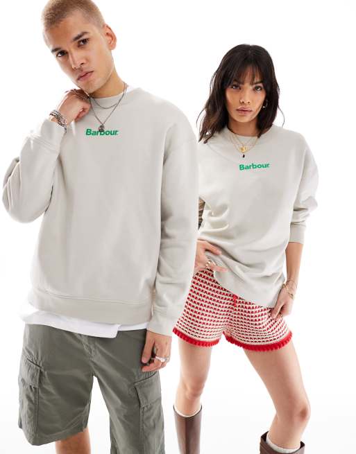 Barbour x ASOS - Avalon - Felpa oversize unisex color pietra