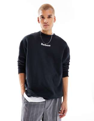 Barbour Barbour x ASOS Avalon oversized sweatshirt in black