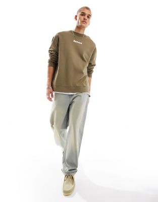 Barbour Barbour x ASOS Avalon oversized sweatshirt in khaki-Green