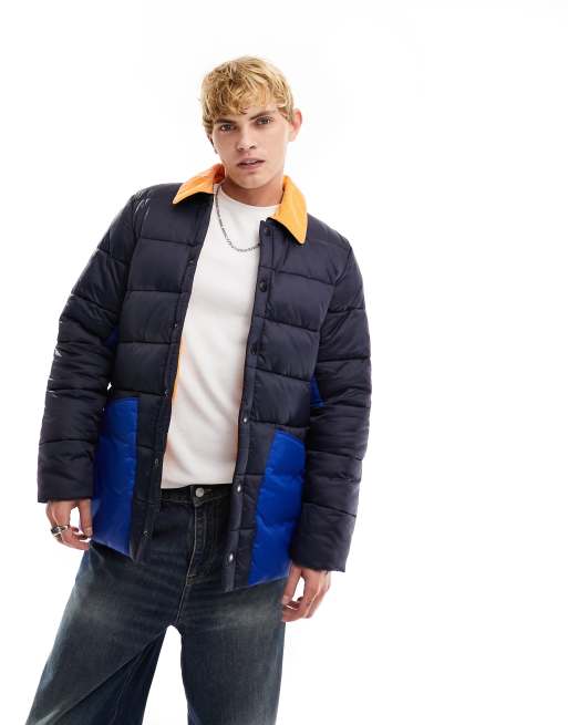 Barbour x ASOS Baffle Liddesdale Exklusive Jacke in Marineblau