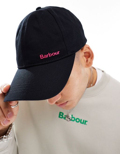 Barbour x FhyzicsShops – Czarna baseballowa czapka z daszkiem