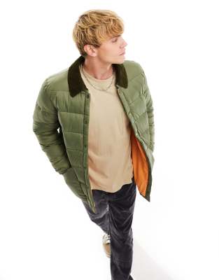 Barbour Barbour x ASOS exclusive Baffle Liddesdale jacket in olive-Green
