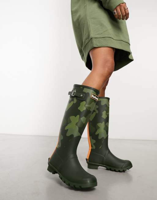 Barbour x ASOS exclusive Bede tall gumboots in camo