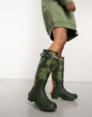 Barbour x ASOS exclusive Bede tall wellington boots in camo - ASOS Price Checker