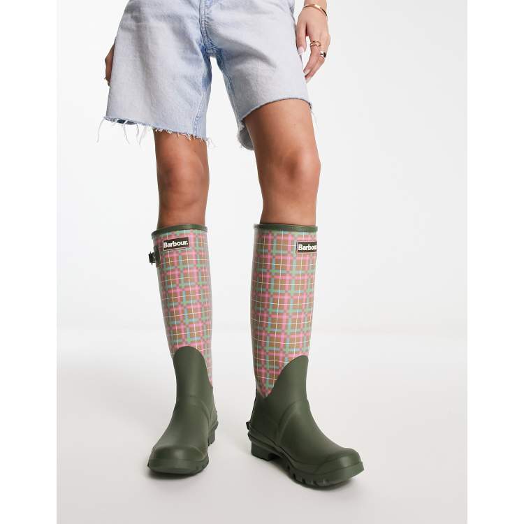 Barbour x ASOS exclusive Bede tall wellington boots in green