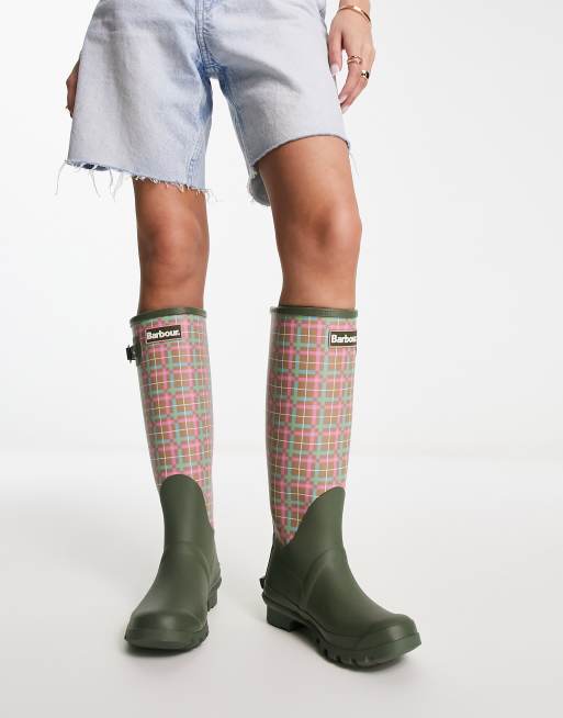 Barbour green shop wellies