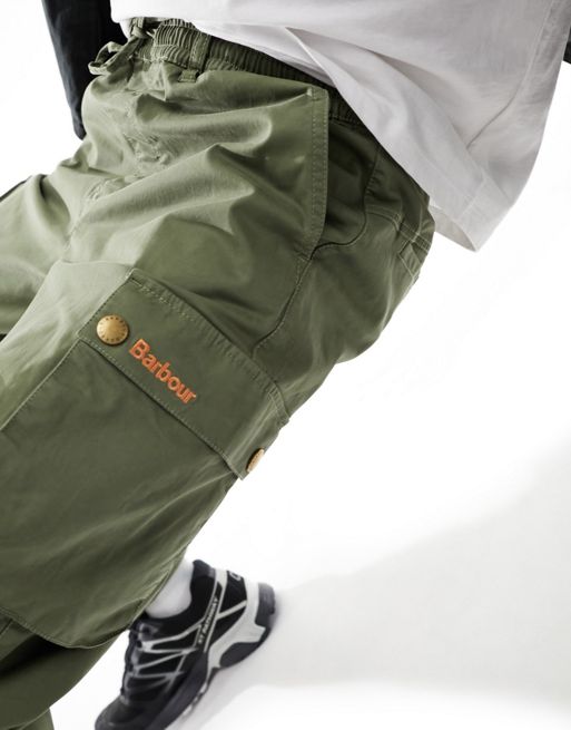 Barbour x ASOS exclusive cargo trousers in green